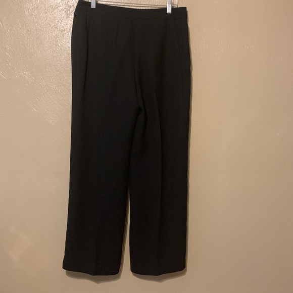 Kasper 10P blue vest top Le Suit size 10P black pants, matched set Polyester - Picture 7 of 8